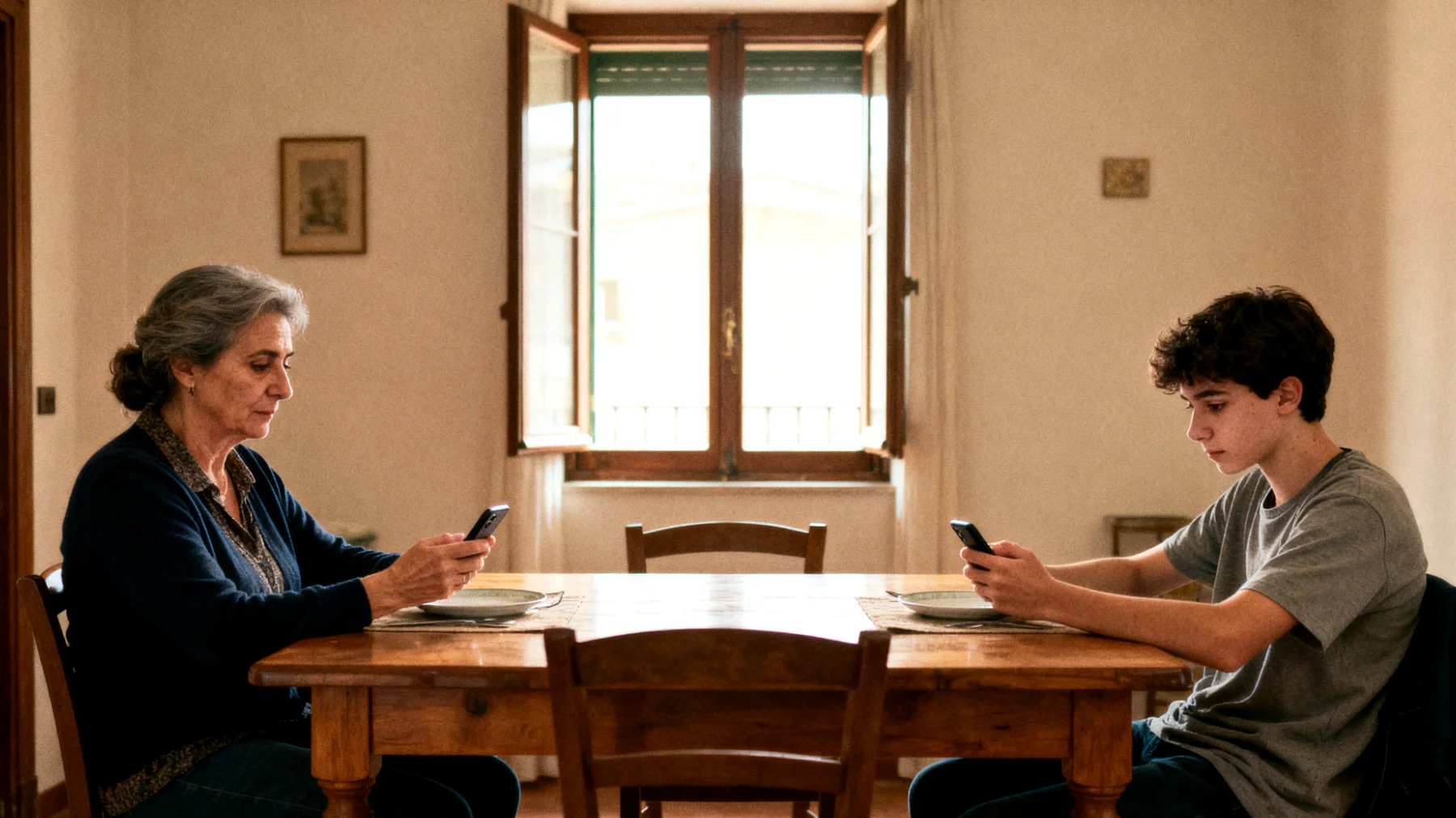 I genitori faticano a trovare momenti significativi da dedicare ai figli giovani adulti, limitandosi a scambi superficiali e pratici, senza creare occasioni di dialogo profondo e connessione emotiva autentica"