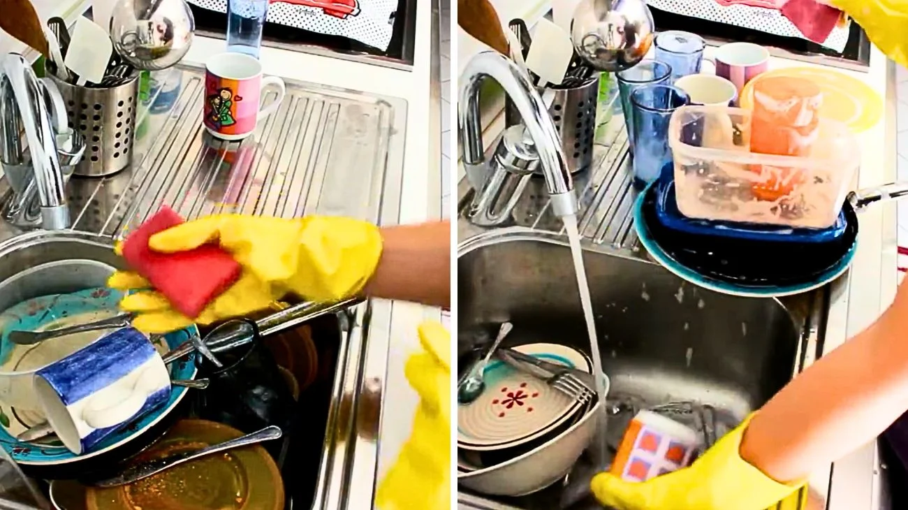 Lavi i piatti a mano